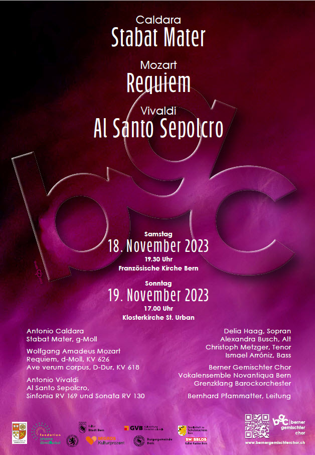 Konzertflyer Berner Gemischter Chor Herbstkonzert 2023
