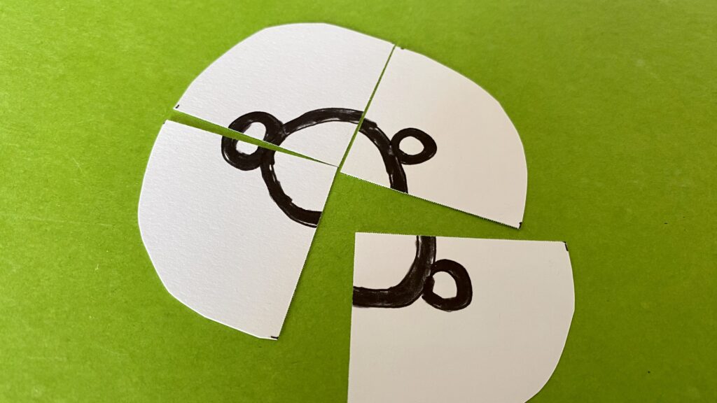Vierteiliges Symbol