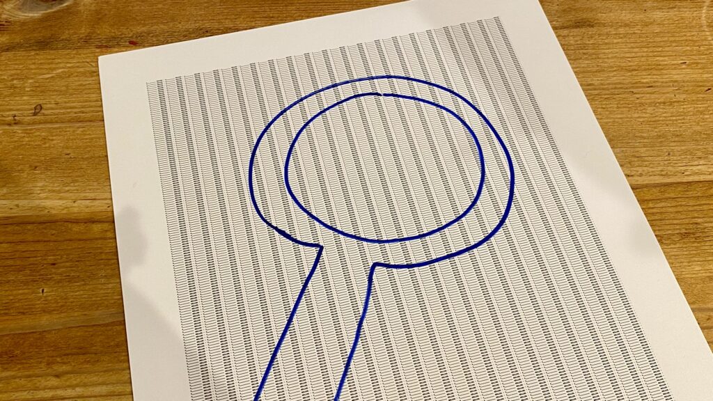 Lupen-Hinweis-Papier